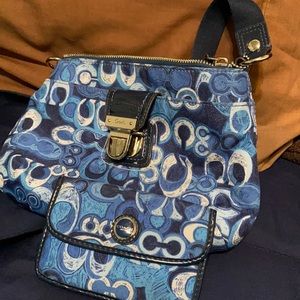 Coach crossbody and small coin wallet